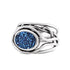 Fossil Ring in silver & various gemstones