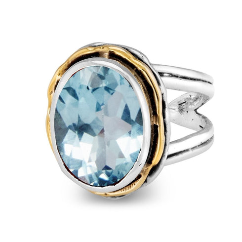 Magnolia Ring in silver gold & various gemstones