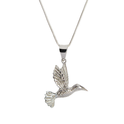 Wildlife Pendant - Bird In Flight With Chain