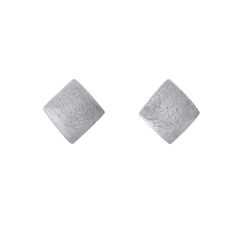 Deco Square Studs (Silver or Gold)