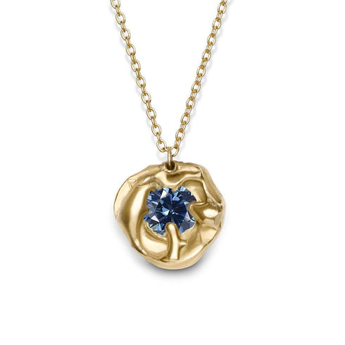 Molten Necklace with Moissanite