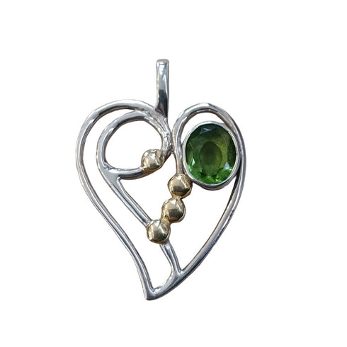 Ornate Heart Pendant in various gemstones