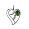 Ornate Heart Pendant in various gemstones