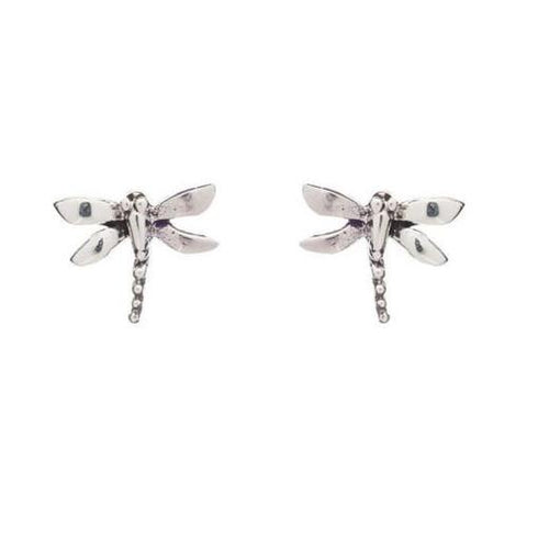 Wildlife Small Dragonfly Studs (Silver or Gold)