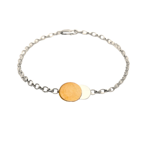 Archeol Bracelet in Sterling Silver & Gold Vermeil