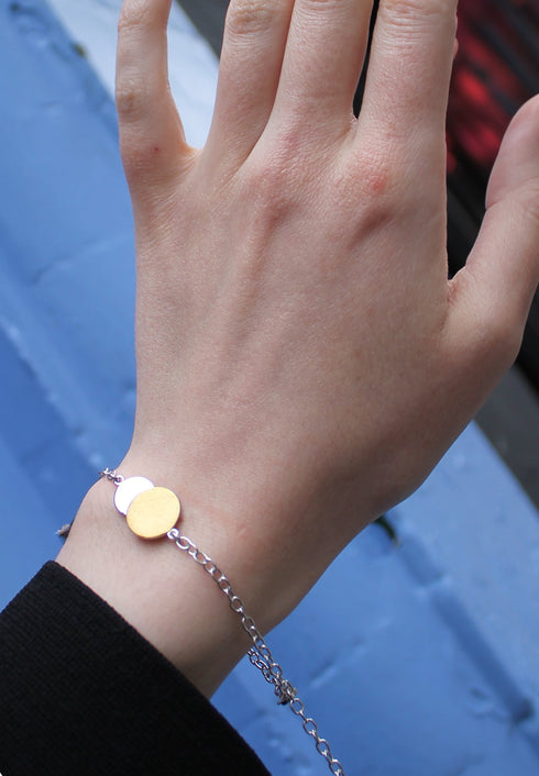 Archeol Bracelet in Sterling Silver & Gold Vermeil