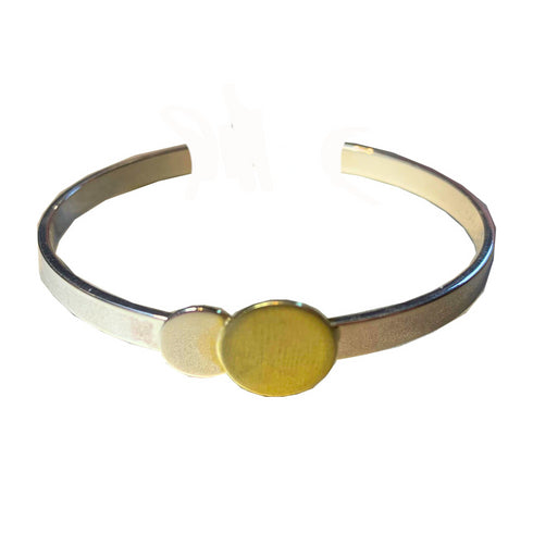 Archeol Cuff in Sterling Silver & Gold Vermeil