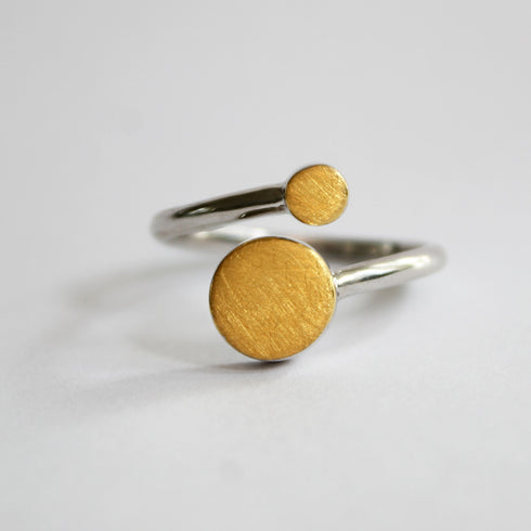 Archeol Ring in Sterling Silver & Gold Vermeil