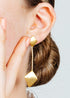 Art Deco Earrings In Gold Vermeil