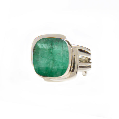 Art Deco Ring in Silver Gold & various gemstones