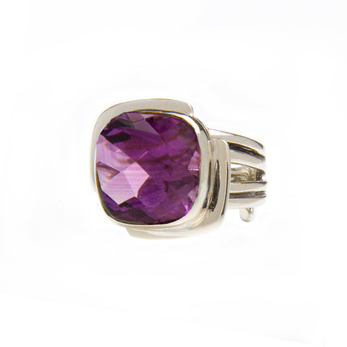 Art Deco Ring in Silver Gold & various gemstones