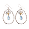 Wildlife Large Bee Hoop Drops in various gemstones