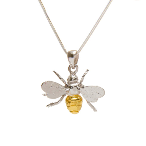 Wildlife Pendant - Large Bee With Chain
