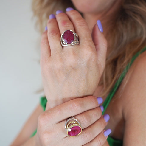 Dewberry Ring in various gemstones