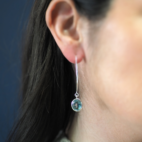 Dew Drop Earrings in various gemstones