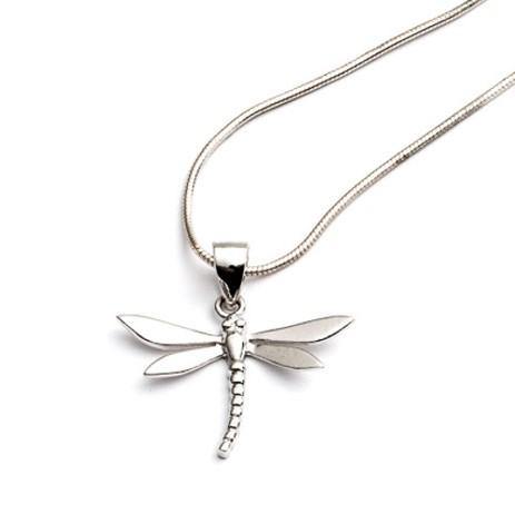 Wildlife Pendant - Small Dragonfly With Chain