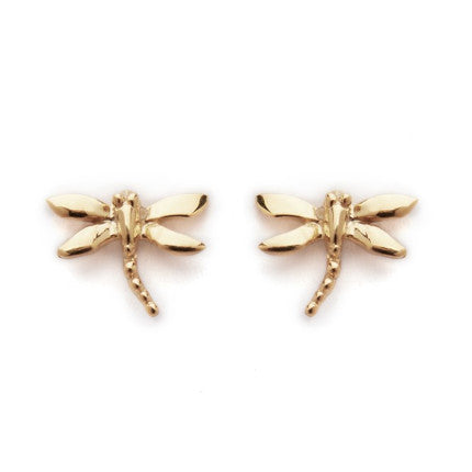 Wildlife Small Dragonfly Studs (Silver or Gold)