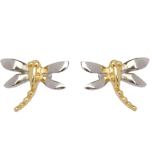 Wildlife Small Dragonfly Studs (Silver or Gold)