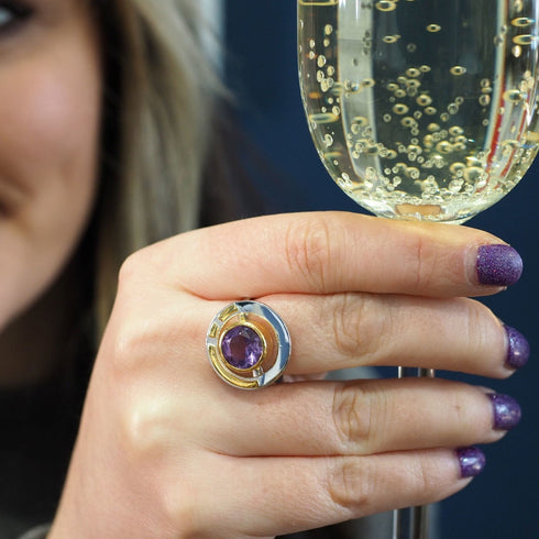 Elodie Ring in Silver Gold & various gemstones