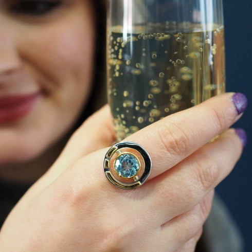 Elodie Ring in Silver Gold & various gemstones