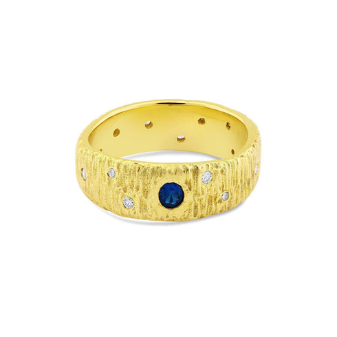 Etta Ring with Sapphire & Diamonds
