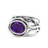 Fossil Ring in silver & various gemstones