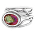 Fossil Ring in silver & various gemstones
