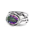 Fossil Ring in silver & various gemstones