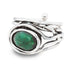 Fossil Ring in silver & various gemstones