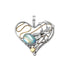 Heart Dragonfly Pendant Large in various gemstones