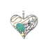 Heart Dragonfly Pendant Large in various gemstones