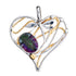 Heart Dragonfly Pendant Large in various gemstones