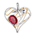 Heart Dragonfly Pendant Large in various gemstones