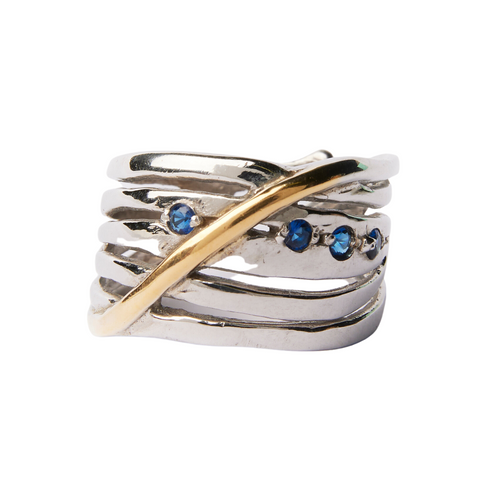 Hidden Gems Ring in Silver & Gold