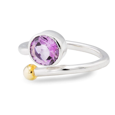 Honeysuckle Ring in Silver Gold & gemstones