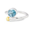 Honeysuckle Ring in Silver Gold & gemstones