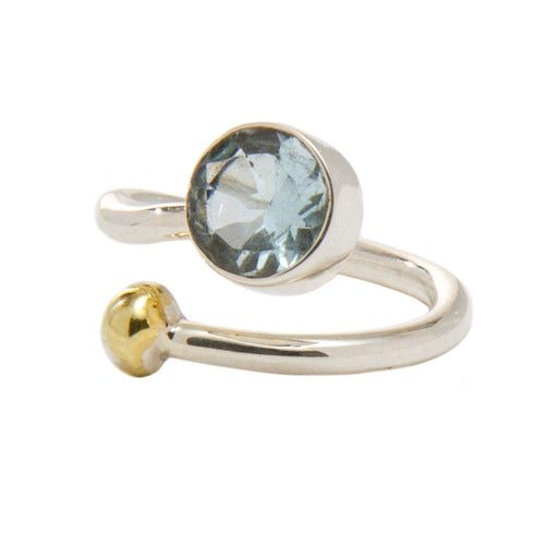 Honeysuckle Ring in Silver Gold & gemstones