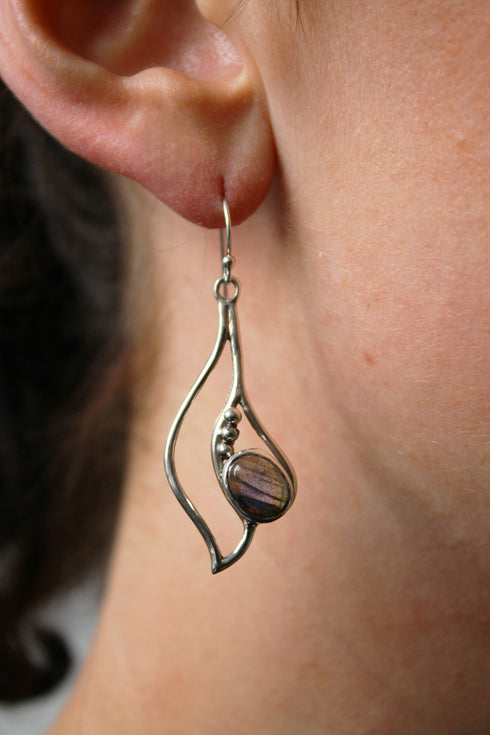 Iris Earrings in various gemstones