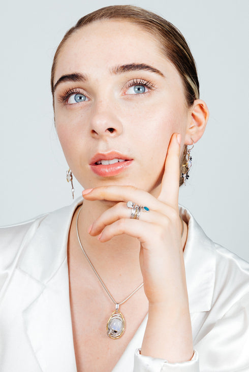 Lagoon Pendant Large in various gemstones