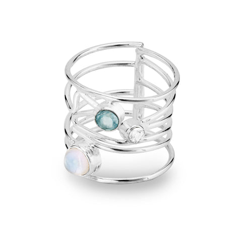 Lattice Ring in various gemstones