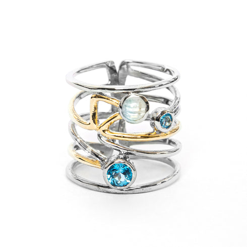 Lattice Ring in various gemstones