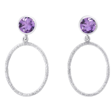 Lunar Earrings in various gemstones