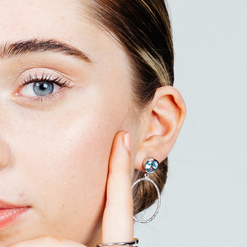 Lunar Earrings in various gemstones