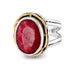 Magnolia Ring in silver gold & various gemstones