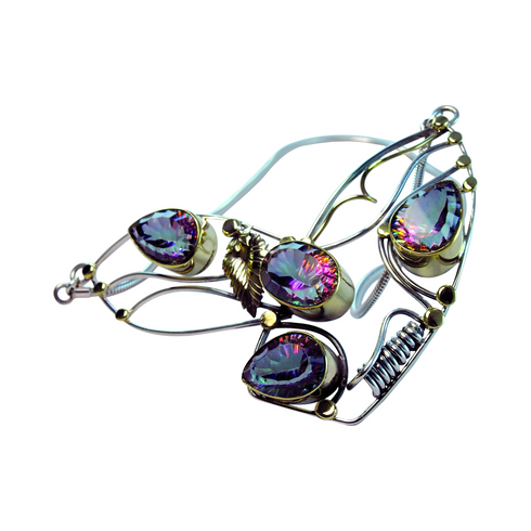 Orchard Flame Necklace in various gemstones