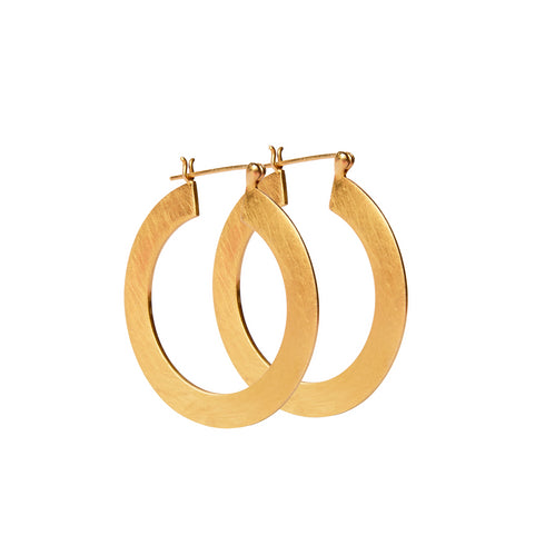 Satin Hoop Earrings (Silver or Gold)