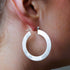 Satin Hoop Earrings (Silver or Gold)