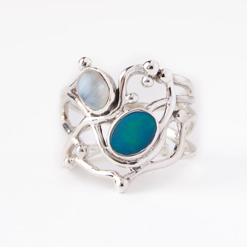 Seaweed Ring in various gemstones