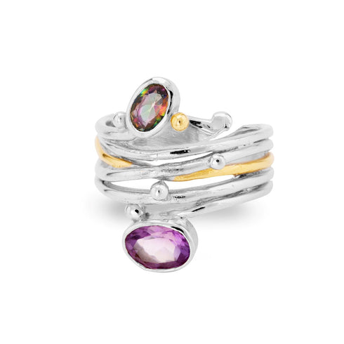 Snake Ring in Silver Gold & various gemstones