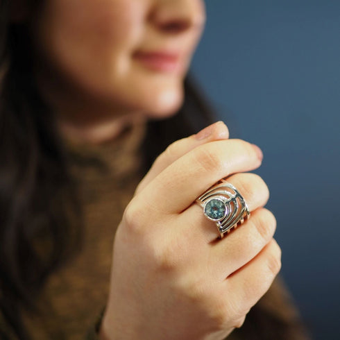 Solar Ring in various gemstones